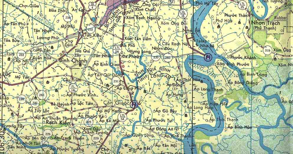 Saigon Area Map SW