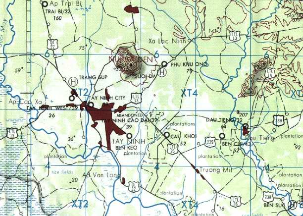 Tay Ninh Area Map